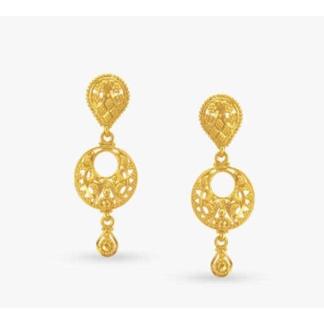 Chand Bali Gold Chand Balls Earrings Gold Ornate Chand Bali