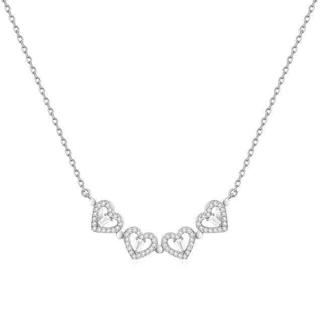 Gold silver plated stainless steel chain women AAA ZIRCON folding