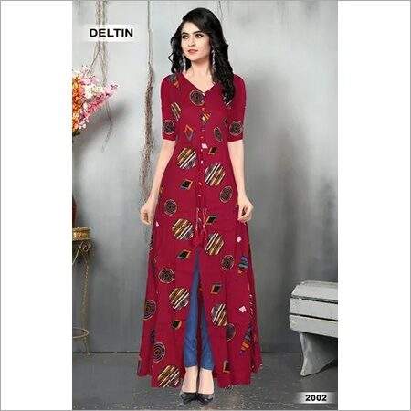 New Design Party Wear Gown | Kurti designs party wear, Printed gowns,  Stylish dress designs