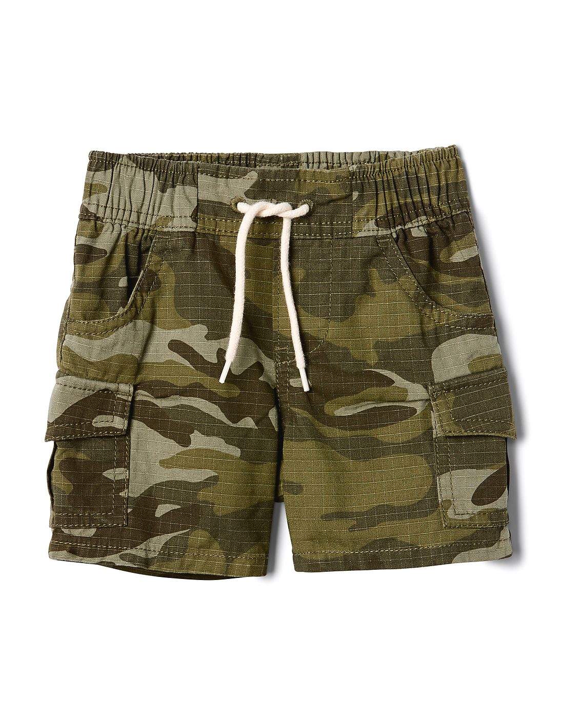 GAP Baby Camo Cargo Shorts (Olive, 6 