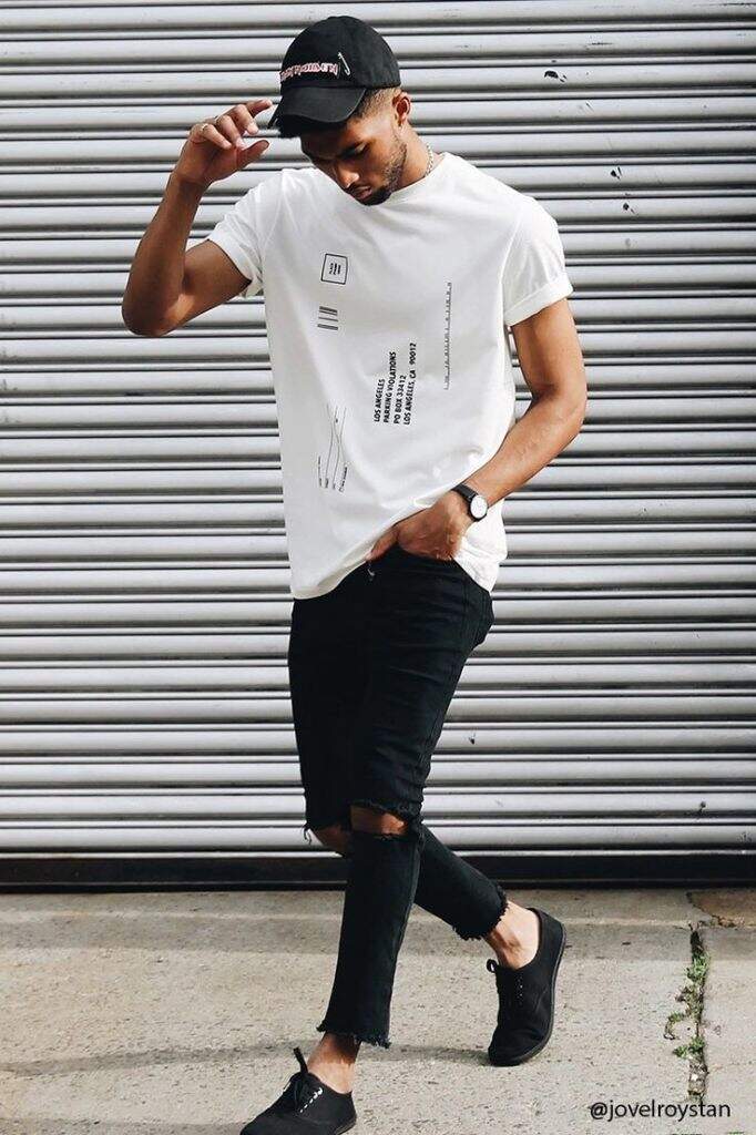Graphic Print Men Round Neck White Cotton T-shirt in Delhi at