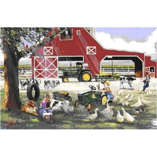 Buy Great American Puzzle Factory John Deere Little Farmhands 1000 Piece Jigsaw Puzzle Features Price Reviews Online In India Justdial