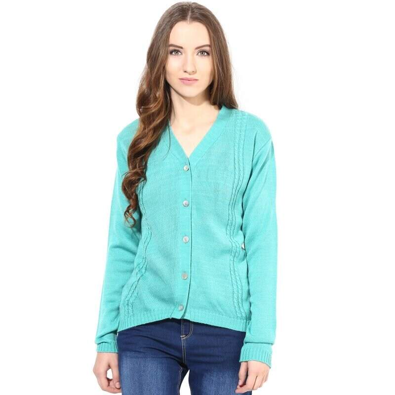 Women Woolen V Neck Sweater Light Green M To XL in Ludhiana at