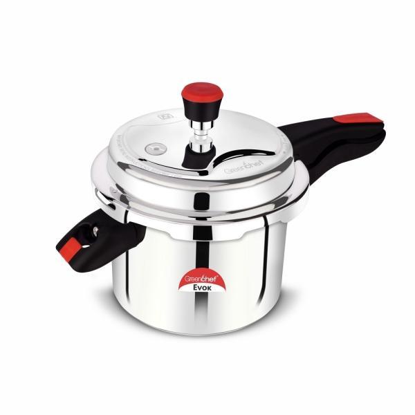 Greenchef Evok Aluminium Pressure cooker (3 ltr, Silver) in