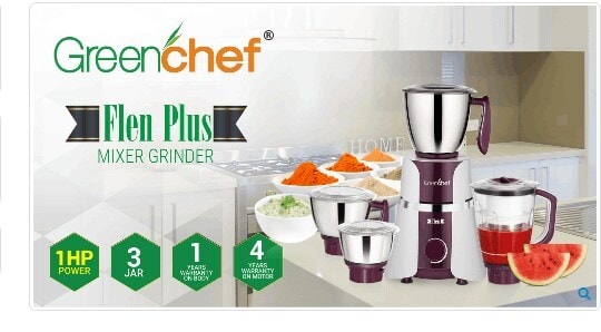 greenchef mixer grinder 1hp