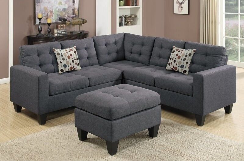 Grey Colour L Shape Sofa in Nashik at ₹ 9,000 Pieces (MOQ:1