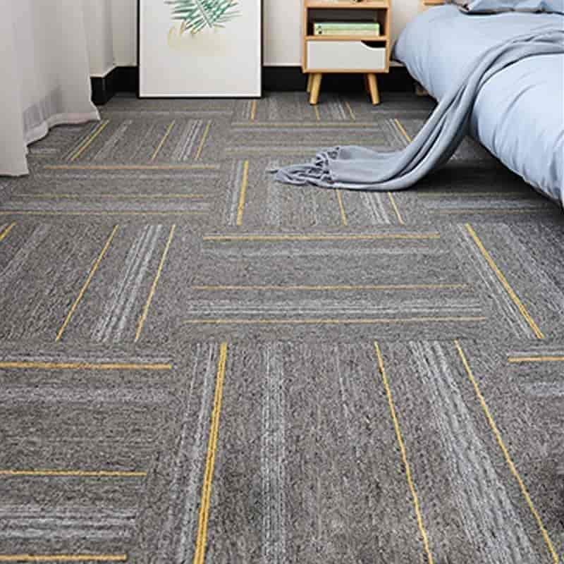 Grey Polypropylene Carpet Tile Striped in Hyderabad at ₹ 900 / Sq