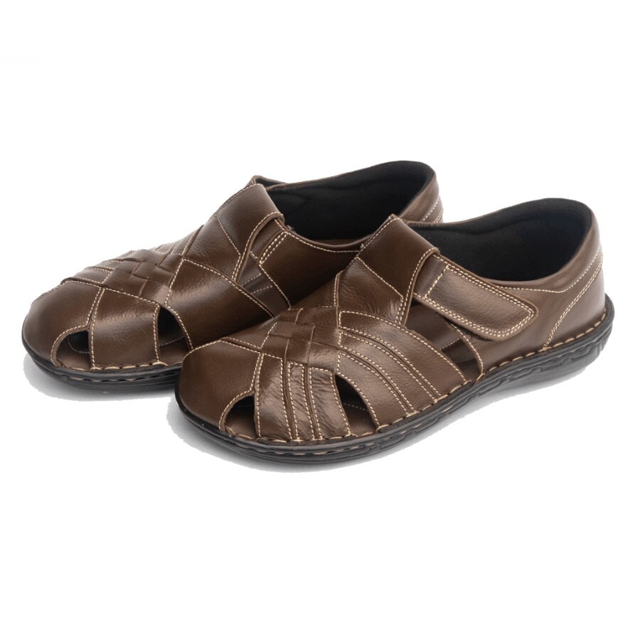 GS15 Women's Brown Synthetic Leather Flat Sandal Size in Chennai