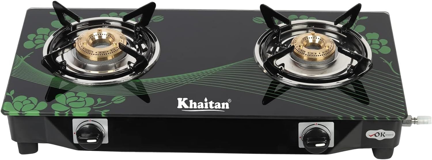 GTRACK BURN DIGITAL DESIGN GLASS TOP 2 BURNER AUTOMATIC IGNITION
