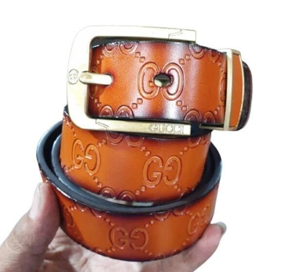 orange gucci belt mens