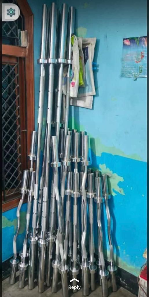 Gym Bar Olympic Rod In Silver Color,Weight: 15 Kg in Goa at ₹ 42
