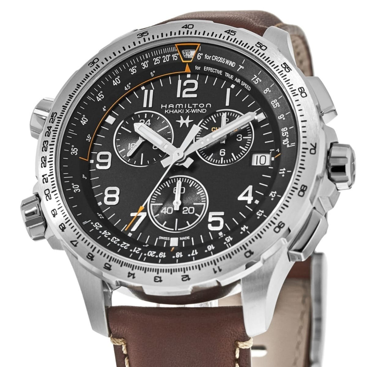 Hamilton Khaki Aviation X-Wind Chrono Quartz Gmt Watch [H77912535