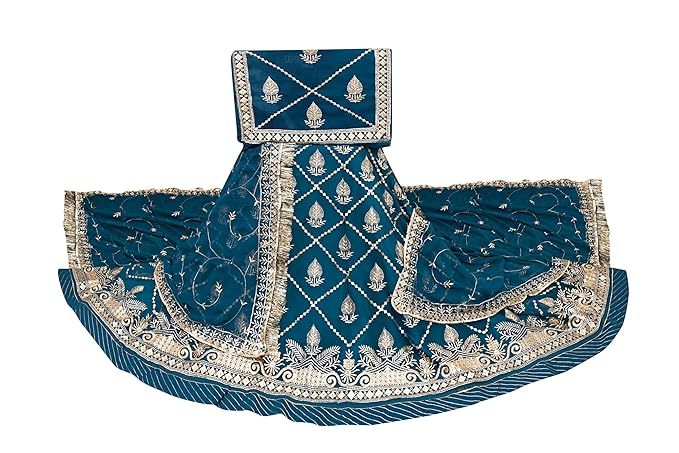 Half Pure Festive Zari Rajputi Poshak Blue in Jaipur at  5,000 / Set by  Rangoli Textiles - Justdial