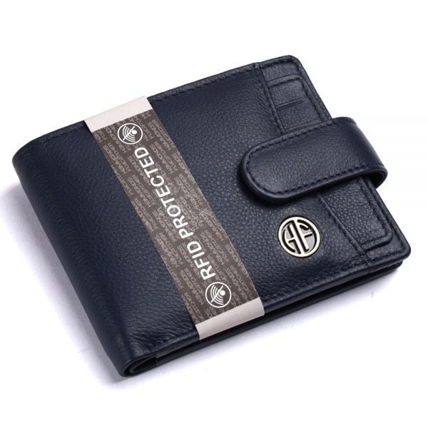 Hammonds Flycatcher Rfid Protected Royal Blue Leather Wallet For