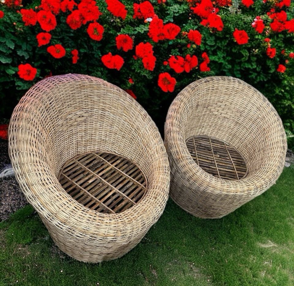 Handmade Wicker Apple Sofa Weaving Chair for Living Room Balcony
