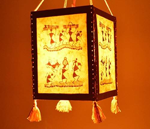 Buy Handcrafted Warli Design Yellow Paper Diwali Lantern Lamp Lampshade Akashkandil Akashdiya Features Price Reviews Online In India Justdial