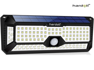 Hardoll Solar Wall Lights for Garden 136 LED Outdoor Motion Sensor Lamp for Home Waterproof