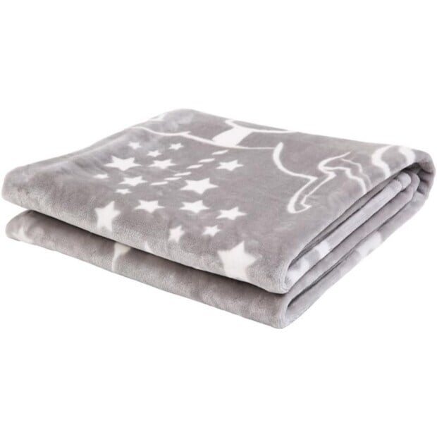 Polyester Flannel Fleece Soft Baby Blanket (Grey) in Panipat at