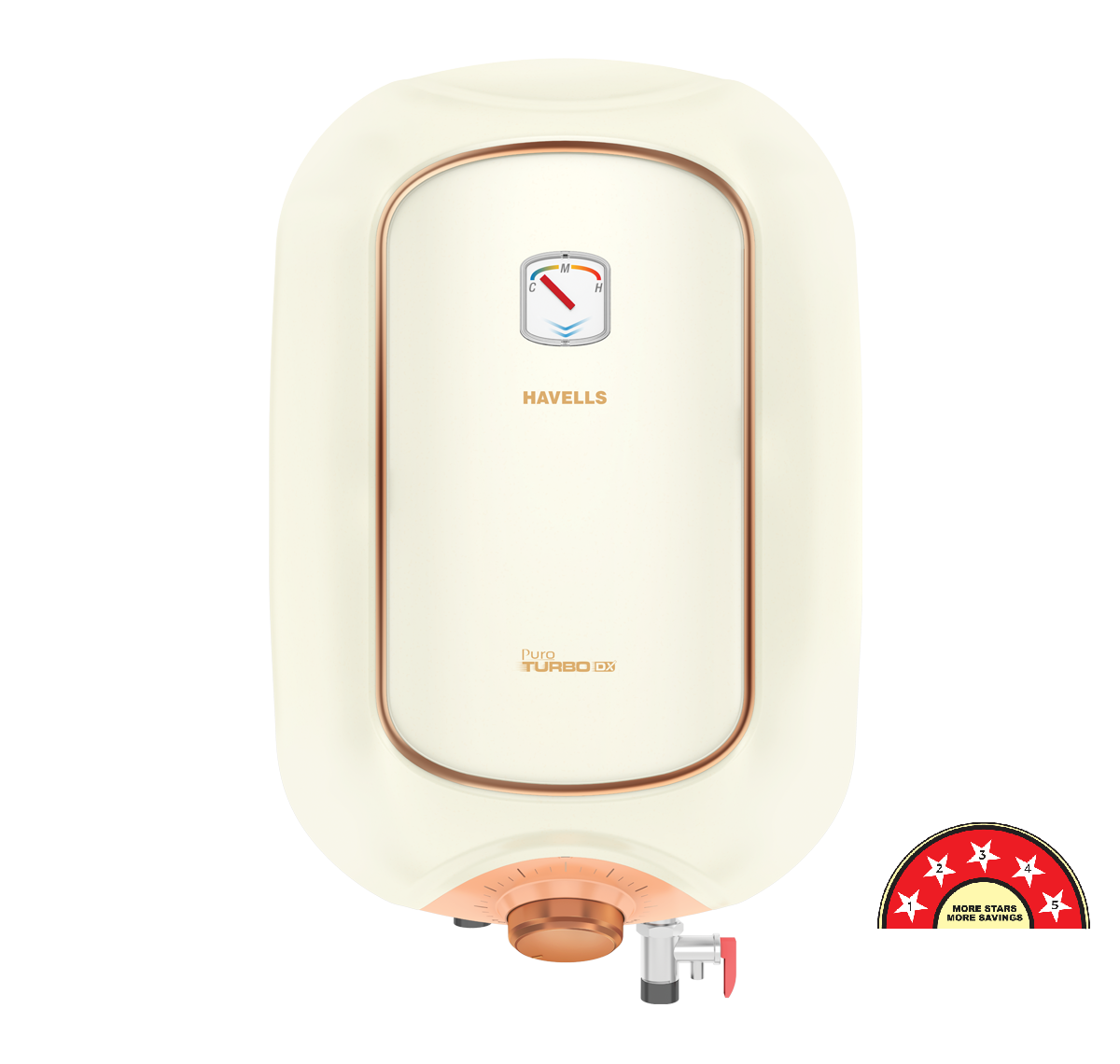 HAVELLS Puro Turbo Dx Water Heater (6 Ltr, Ivory Pink)