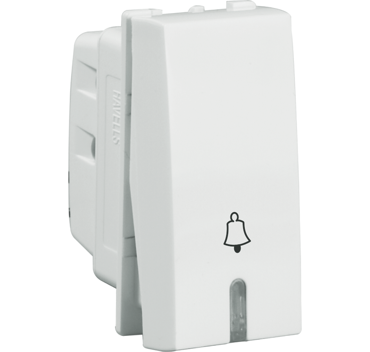 HAVELLS 10 Ax Bell Push With IND. Great White Switch (AHOSBIW060)