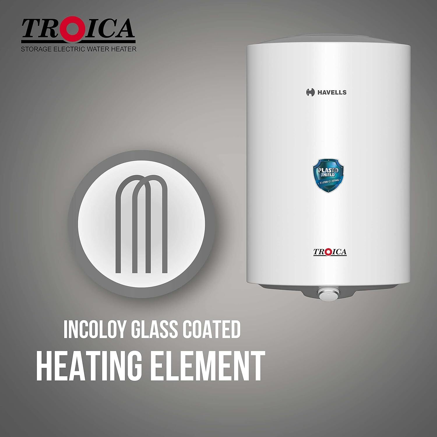 Calescent Rr Electric Geyser HAVELLS Troica 15-Litre Vertical