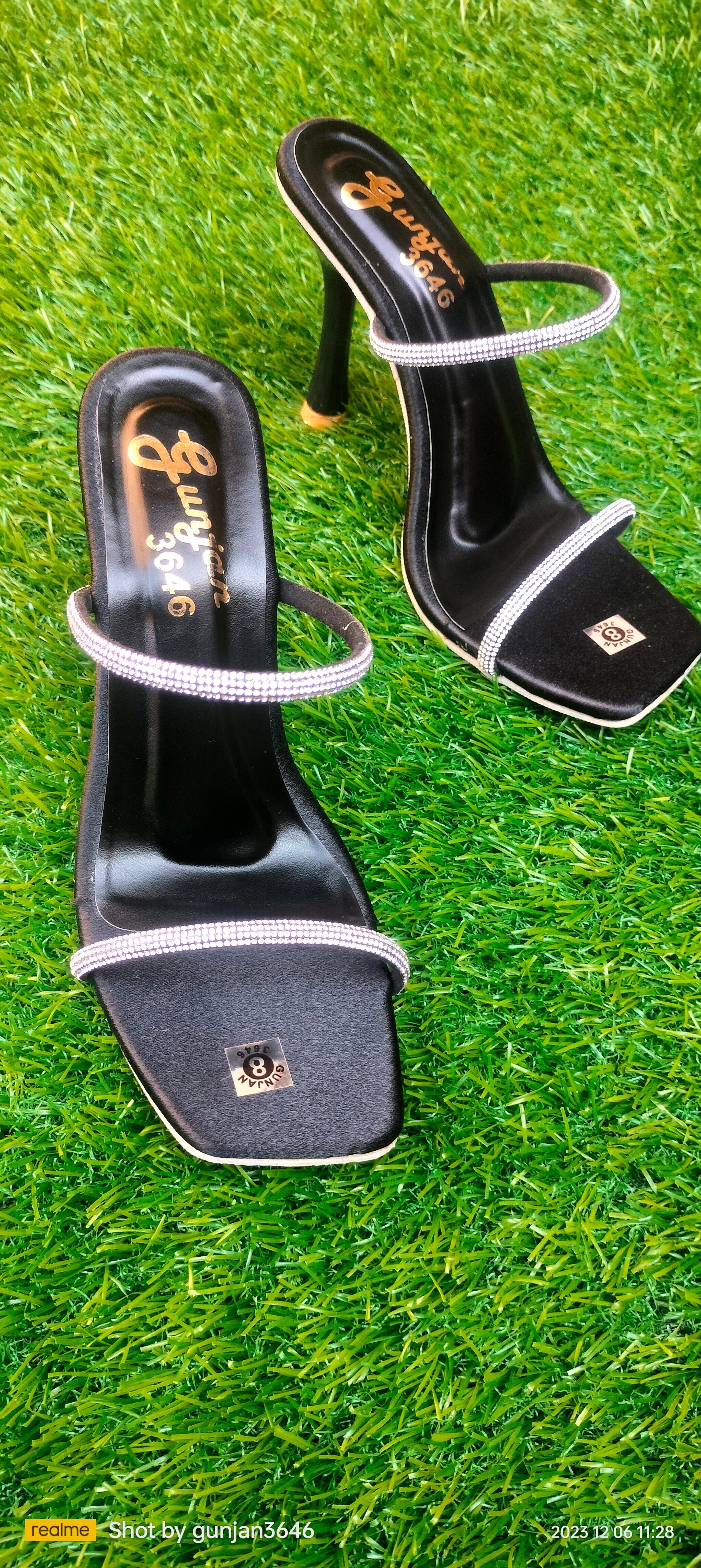 Leather High Heel Buckle Closure Casual Shoes for Women Size 36