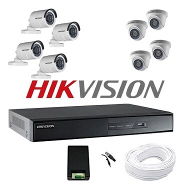 Hikvision 1MP CCTV Camera with 8Ch DVR Kit, inch