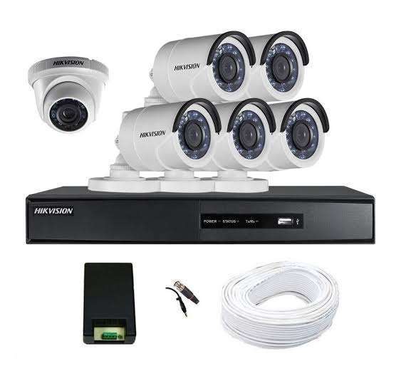 Hikvision 4-Channel Wall Mount Surveillance Camera with 100 Degree