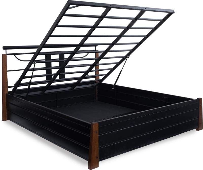 HomeTown Diamond Metal Queen Hydraulic Bed Brown in Malappuram at best price by Galaxy Furniture Factory Justdial