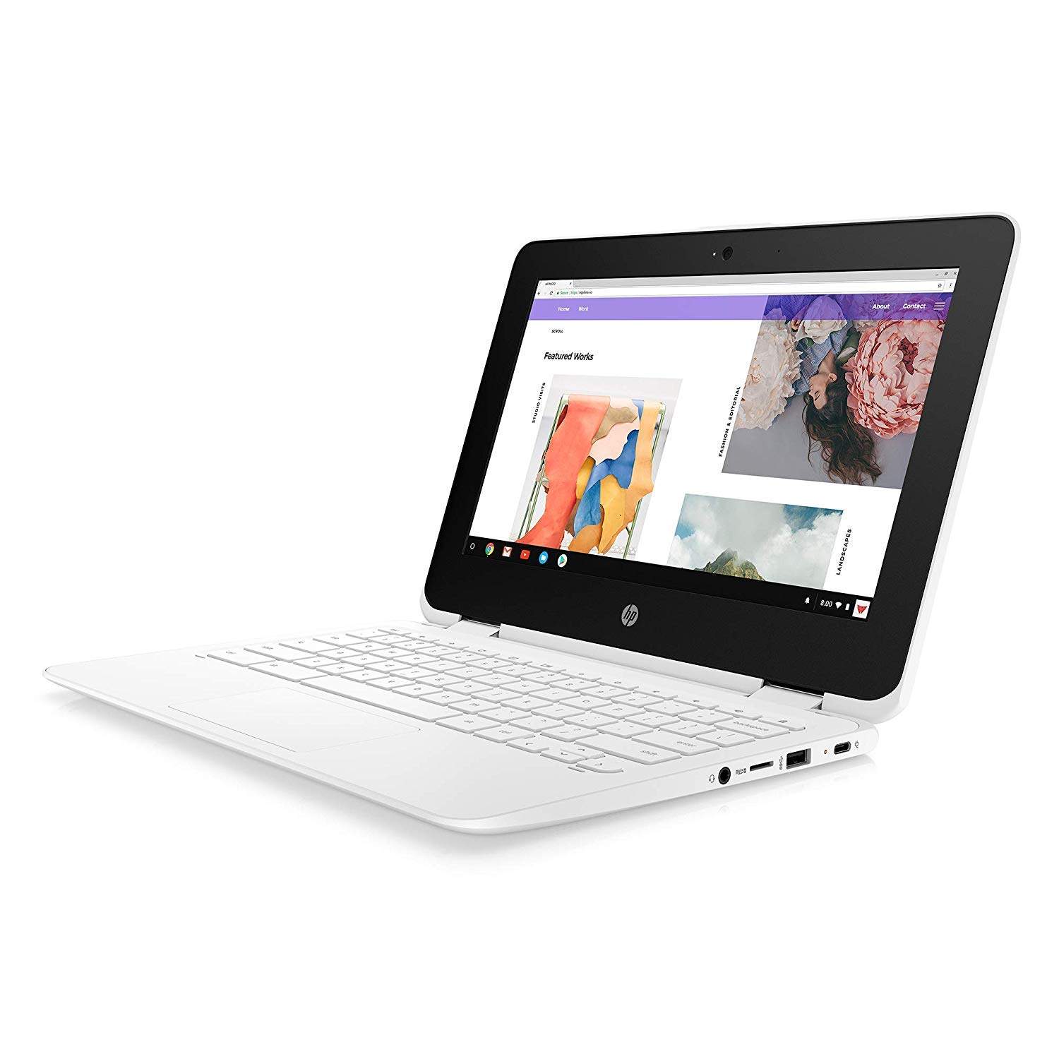 HP Chromebook x360 11-ae040nr 29.5 cm (11.6) White Laptop (4GB