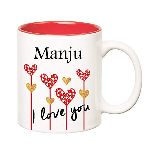Buy Huppme I Love You Manju Inner Red Ceramic Mug 350 Ml Features Price Reviews Online In India Justdial Tutte le informazioni sul nome manju. huppme i love you manju inner red ceramic mug 350 ml