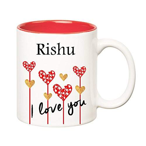 Buy Huppme I Love You Rishu Inner Red Ceramic Mug 350 Ml Features Price Reviews Online In India Justdial