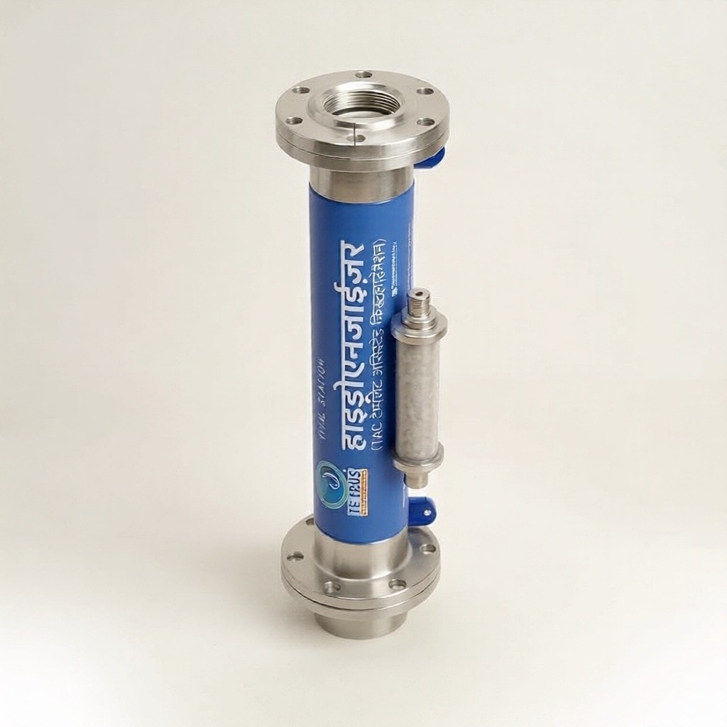 Hydroenergizer Salt-Free Water Conditioner, Flange Connection, Stainless Steel Housing