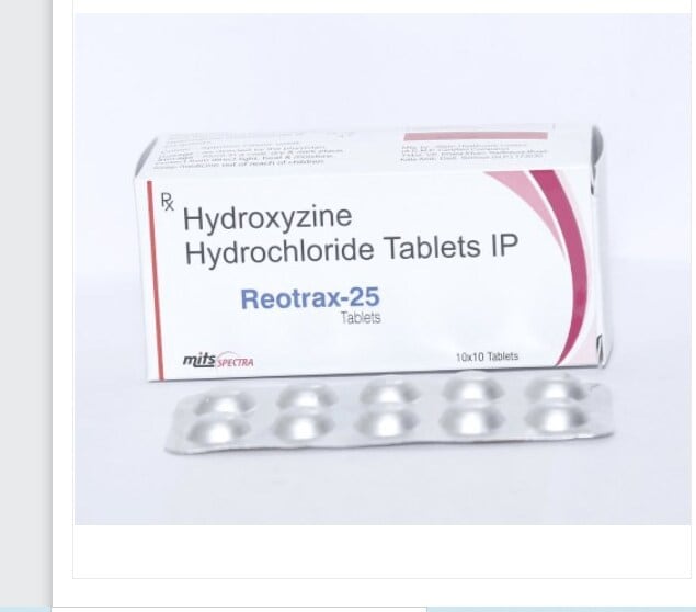 Hydroxyzine Hydrochloride 25 Mg Capsules