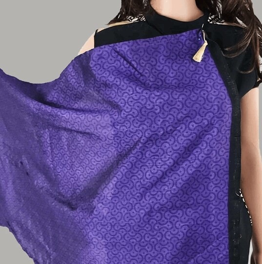 I-konik Violet Floral Viscose Ladies Designer Stole in Bangalore