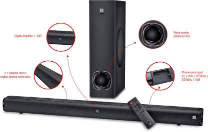 iBall Cinebar 100 High Power with Subwoofer 80 W Bluetooth