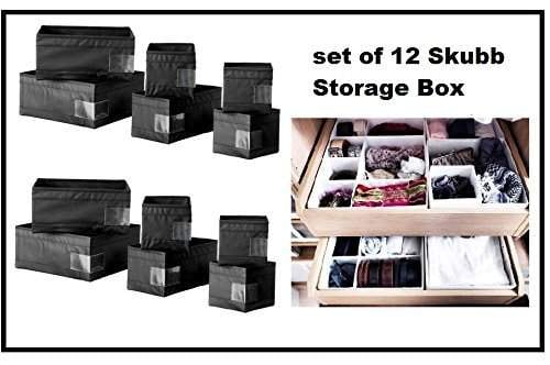 Ikea Drawer Boxes Organizers Storage Bins Black Set Of 12 Skubb By Features Reviews In India Justdial Ikea Drawer Boxes Organizers, Black Storage Drawers Ikea