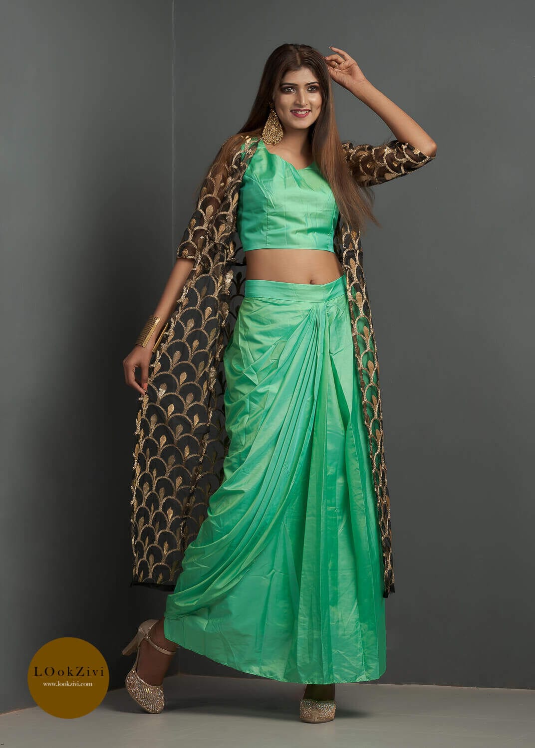 dark green indo western dress Off Shoulder Sage Green Lace Prom Dresses, Short Sage Lace Homecoming –  formalgowns main image 0