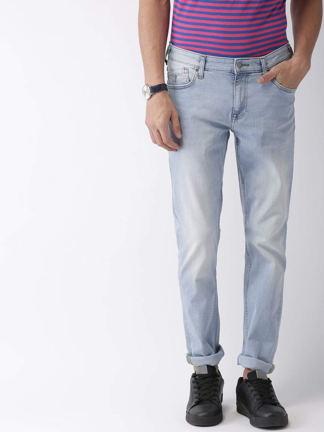 Indian Terrain Men's Blue Light Wash 