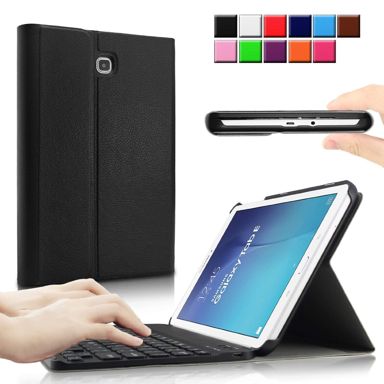 Buy Infiland Samsung Galaxy Tab E 9 6 Keyboard Case Slim Shell Case With Magnetically Bluetooth Keyboard For Samsung Tab E Tab E Nook 9 6 Inch Tablet Sm T560 T561 T565