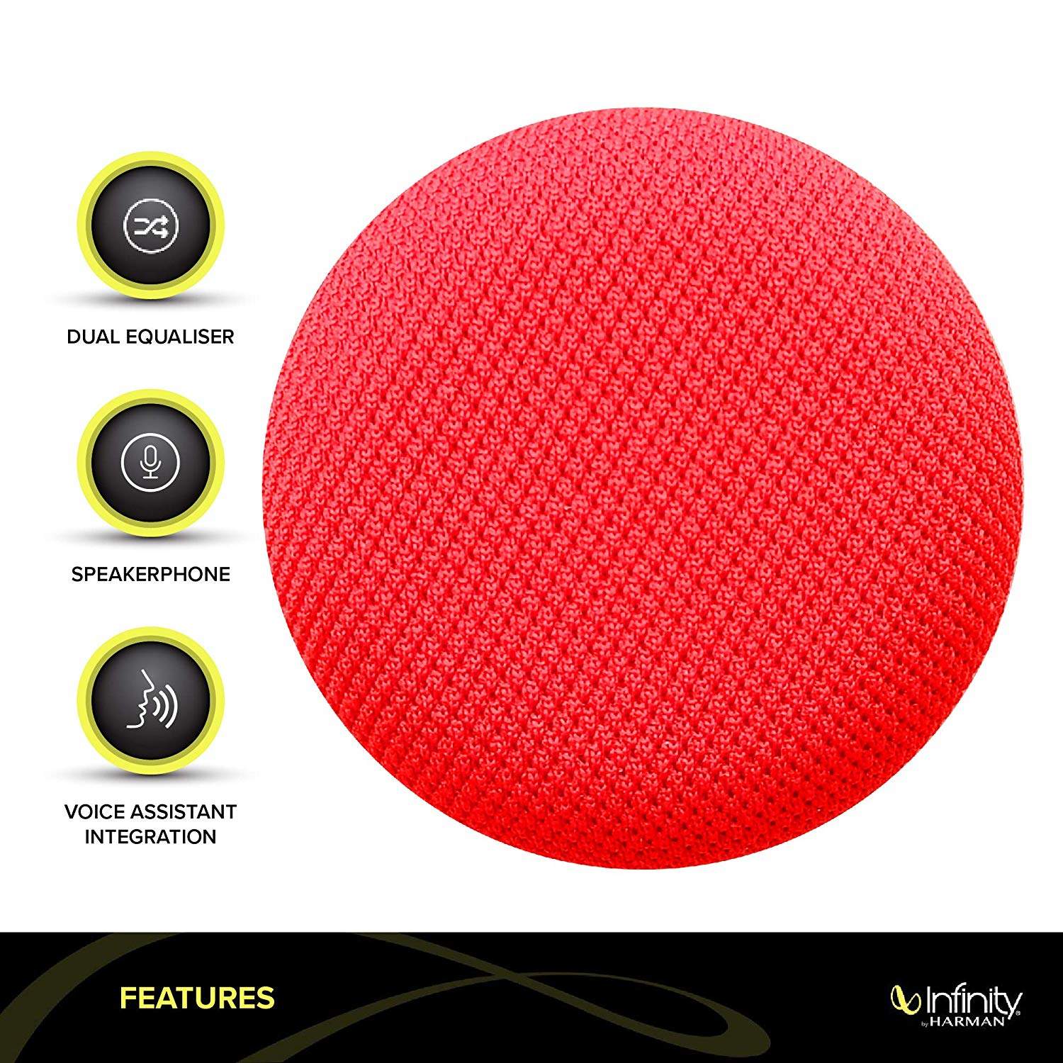 test Infinity (JBL) Fuze Pint Dual EQ Deep Bass Portable Wireless Speaker  (Passion Red) in Mumbai at ₹ 1,899 - ₹ 1,999 by Mr Zubair - Justdial