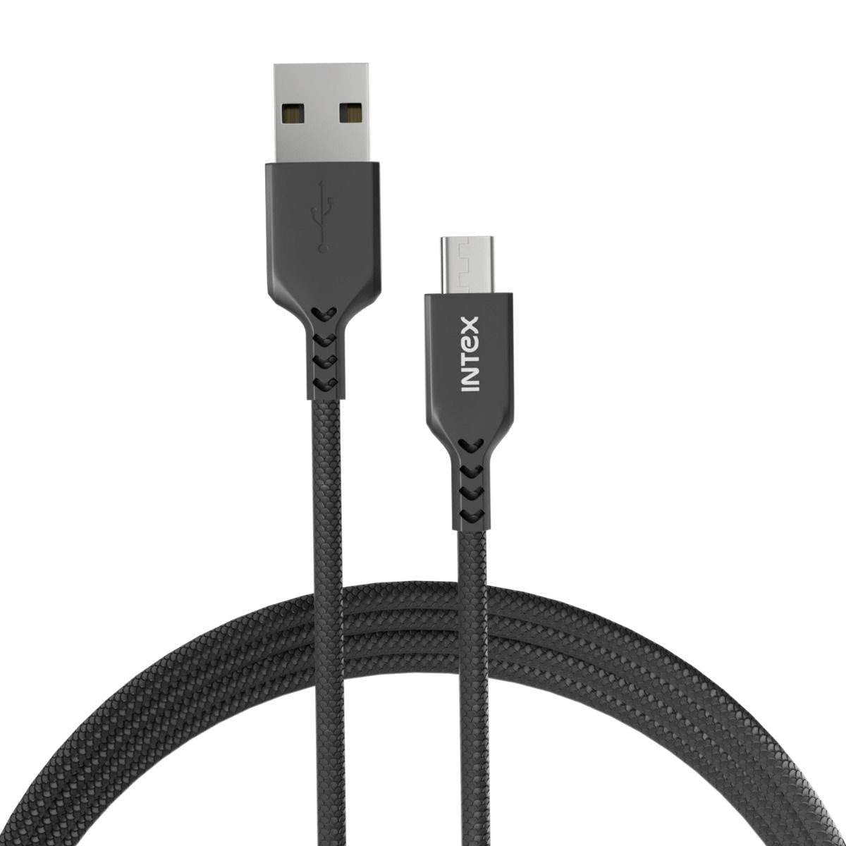 INTEX Speed 1M 3A Output Micro USB Cable (Black) in