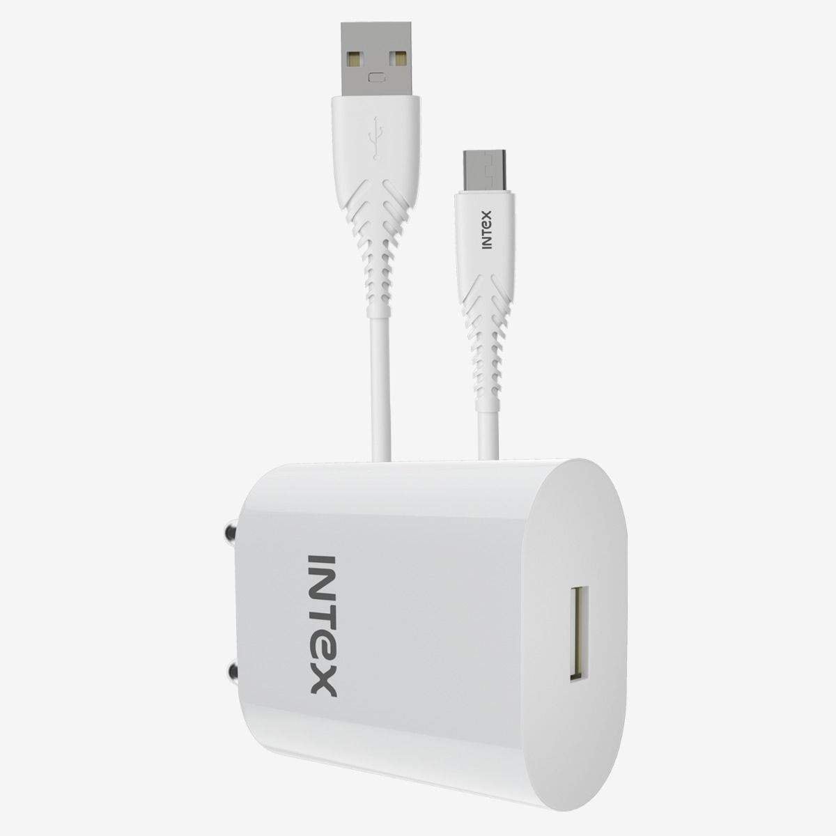 INTEX Bolt Smart 2A Output Wall Charger with Dual USB Ports and