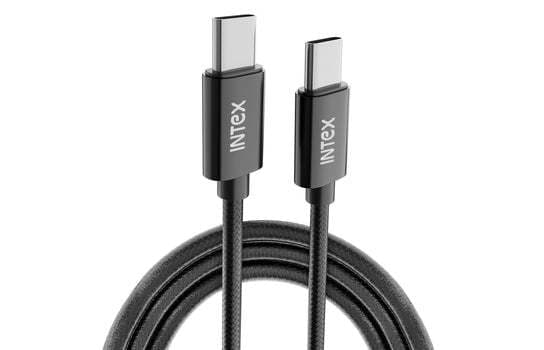 INTEX Speed 60W C To C Mobile Charging Cable (Dusky Black) in