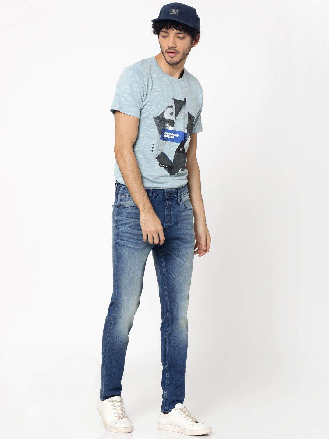 JACK JONES Blue Liam Skinny Fit Jeans [34/32] in Mumbai at