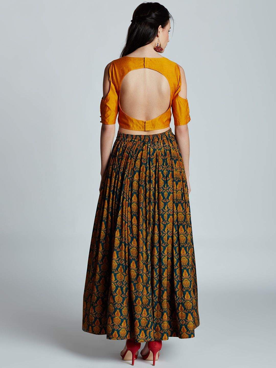 Update 78+ crop kurti with skirt best POPPY