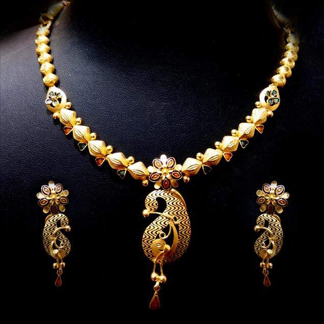 JEWEL BOX Gold Antique Necklace set in Chennai at ₹ 10,000