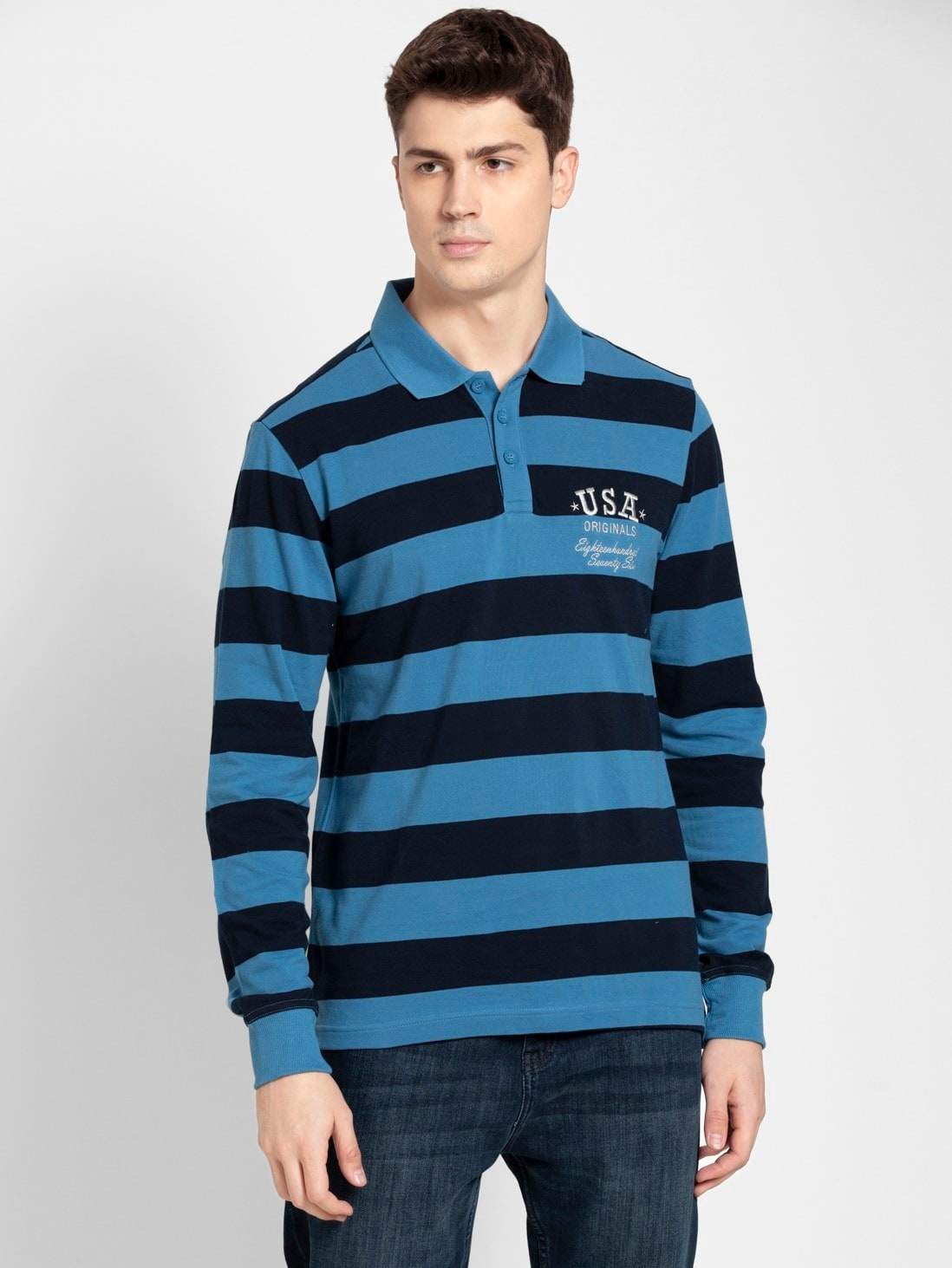 Jockey UM02 Polo Shirt L (Parisian Blue 