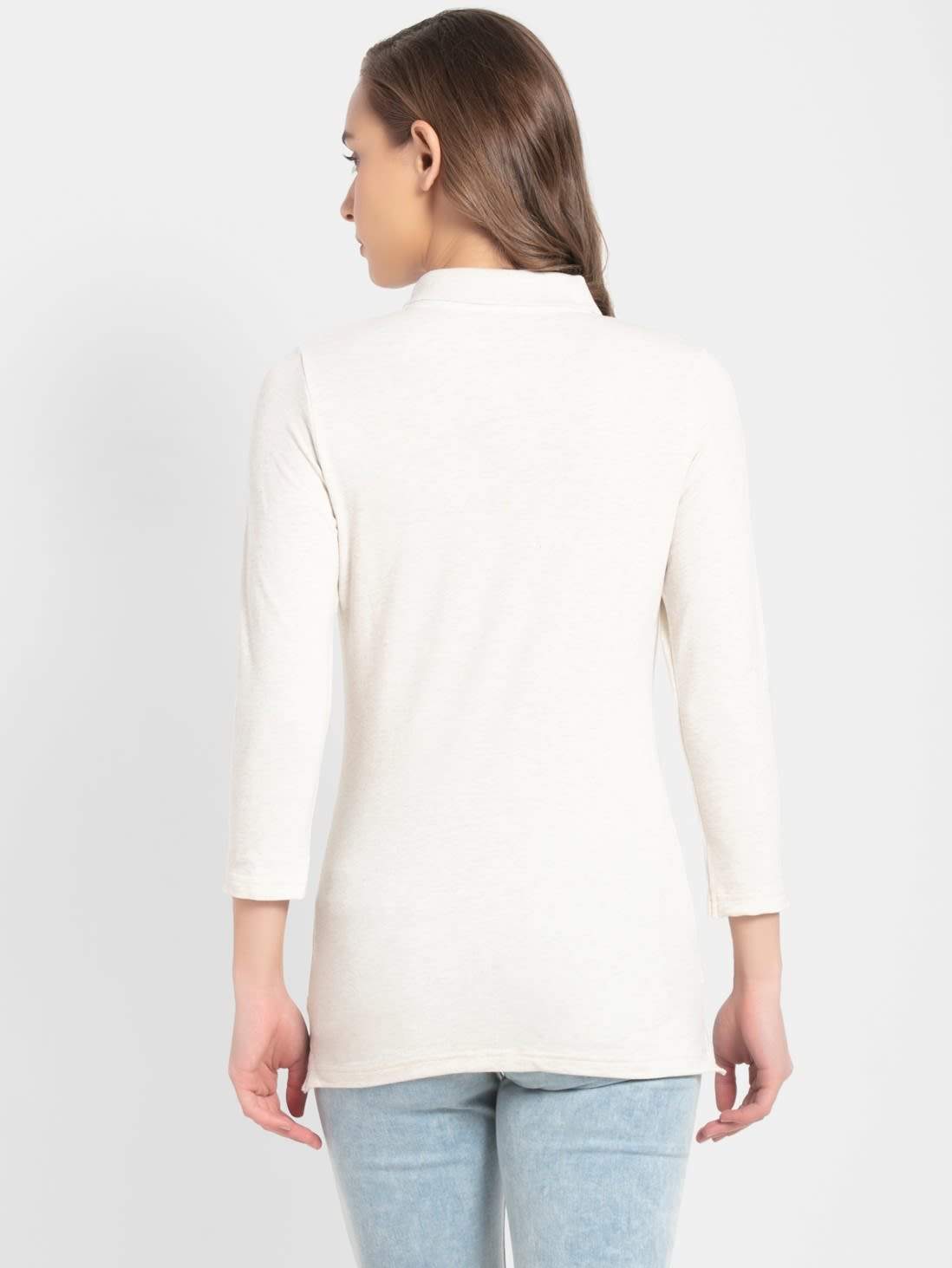 Jockey UL10 Polo Shirt M (Cream Melange) in Bangalore at ₹ 767 - Main Image