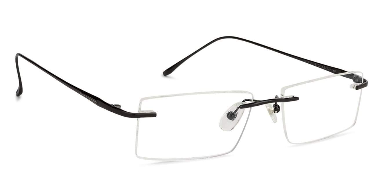John Jacobs Ashby Unisex Rectangle Eyeglasses (Gunmetal) in Pune